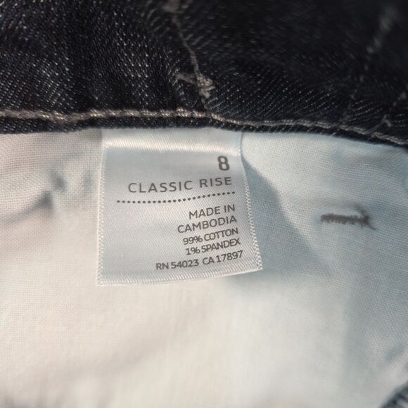 Old Navy Classic Rise Cropped Capri Jeans Women's size 8 Stretch Peddle Pusher - Picture 10 of 11